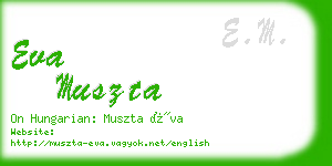 eva muszta business card